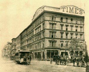 St. Louis Daily Times épület a Broadway és a Chestnut Street északkeleti sarkán